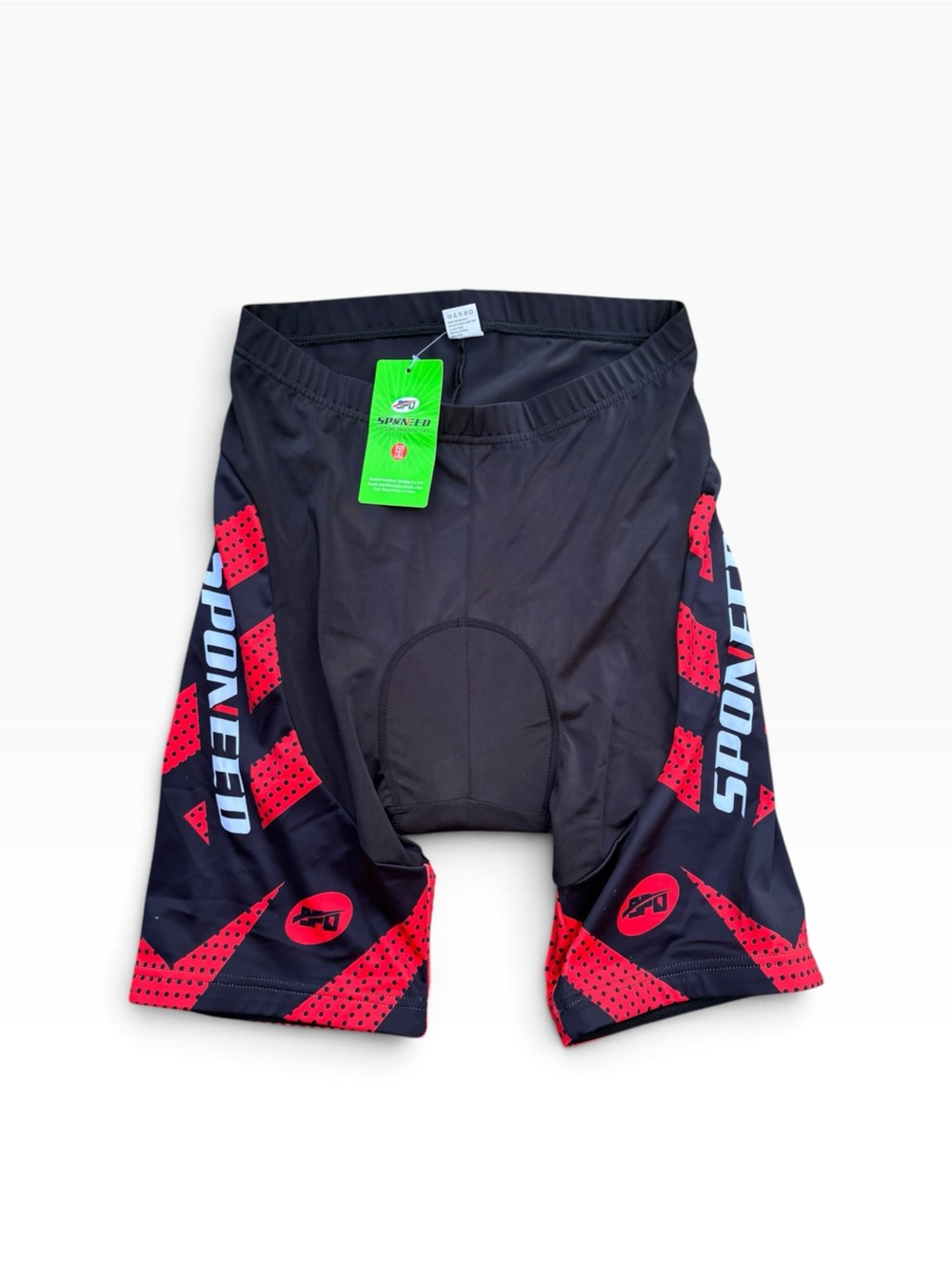 Sponeed Men's Black & Red Padded Cycling Shorts XXL NWT